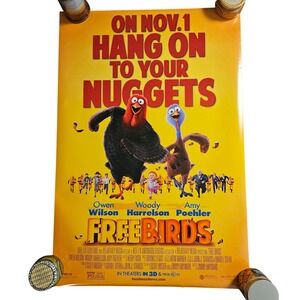 Free Birds 2013 Original Teaser One Sheet Movie Poster 27x40 Owen Wilson D/S